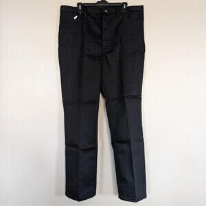 NWT Vintage Rustler Black Twill Pants 40x32 Talon Zipper Made In USA Deadstock